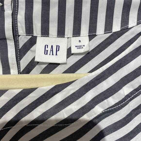 Gap Women's Striped Long Sleeves Crewneck Top Black & White Size S - Picture 5 of 7